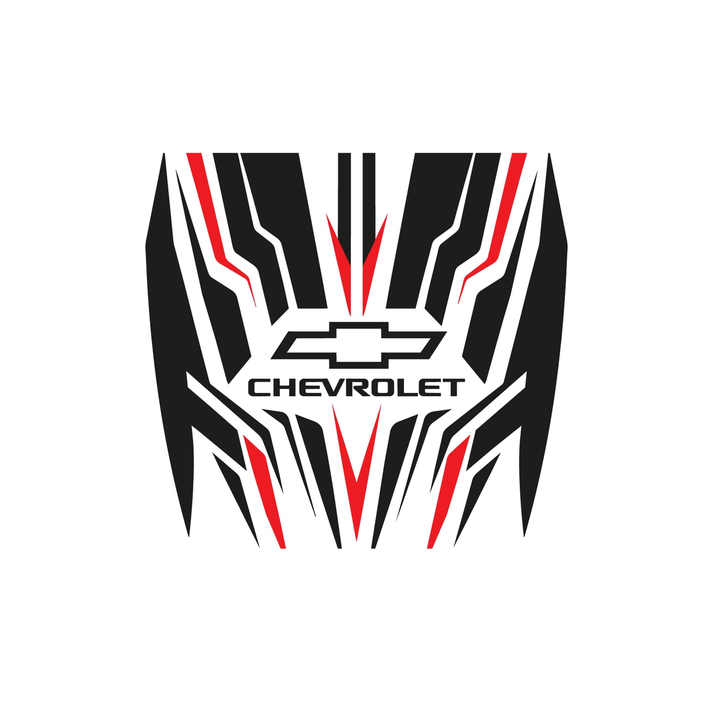 Hood Panel Decal/Sticker - Speed Cut Graphic Decal Graphic Kit - For Chevrolet Silverado 2019-2024 - Premium Vinyl