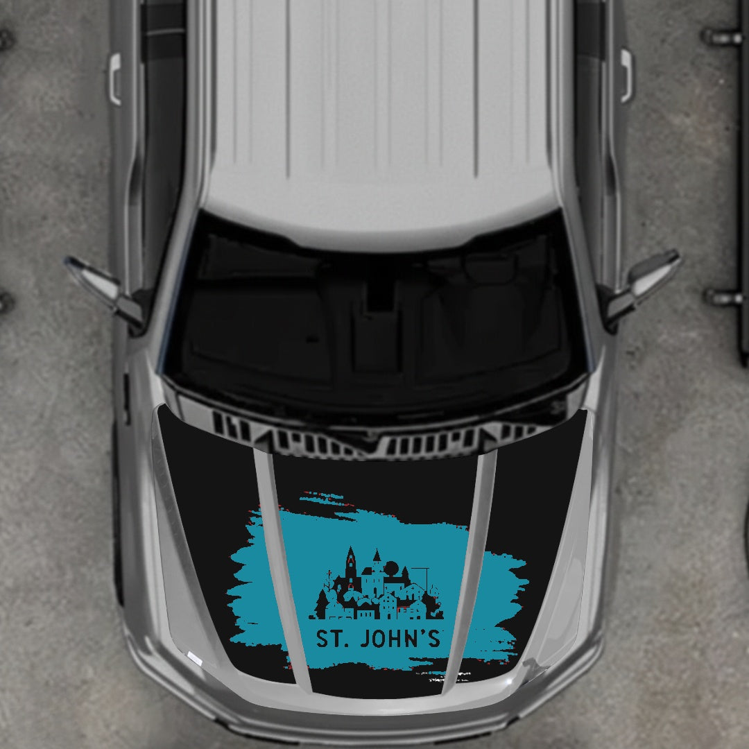 Hood Panel Decal/Sticker - St John's Graphic Kit - For Ford F-150 2020-2026 - Premium Vinyl