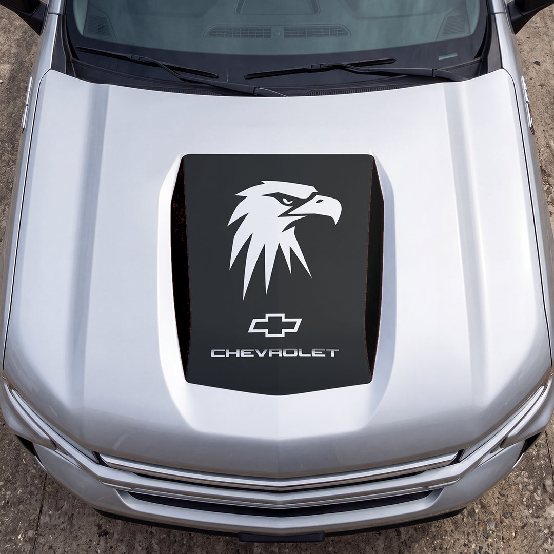 Hood Panel Decal/Sticker - Eagle Head Graphic Decal Graphic Kit - For Chevrolet Silverado 2019-2024 - Premium Vinyl