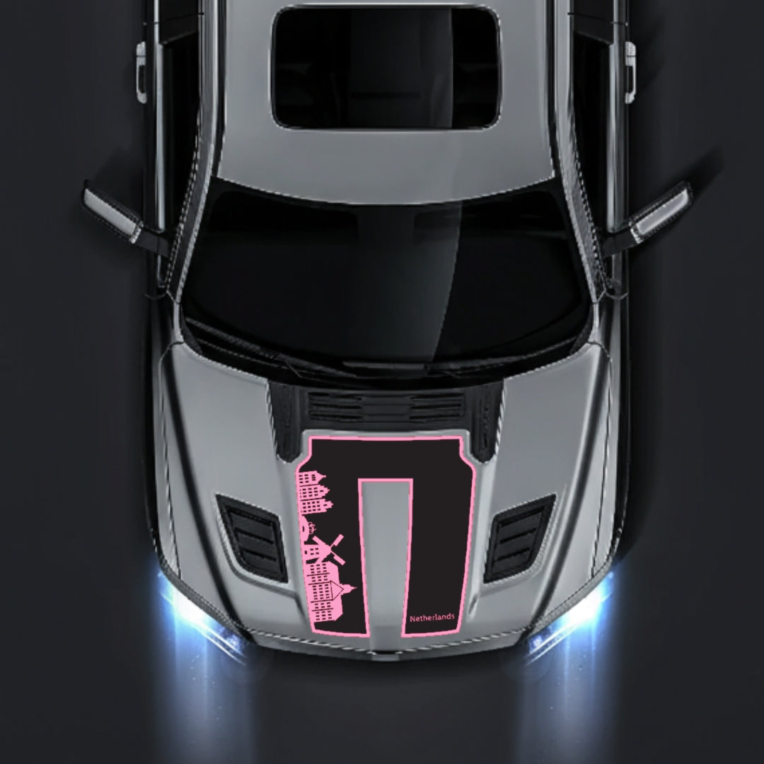 Hood Panel Decal/Sticker - Netherlands Skyline - Border Graphic Kit - For Dodge RAM 1500 2019-2025 - Premium Vinyl