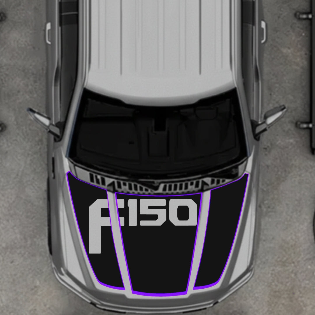 Hood Panel Decal/Sticker - Style 15 Graphic Kit - For Ford F-150 2020-2026 - Premium Vinyl