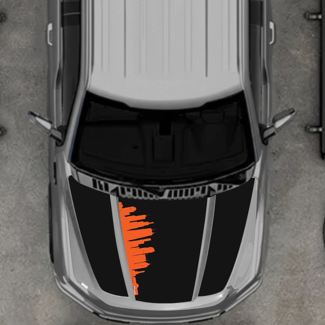 Hood Panel Decal/Sticker - Dubai Graphic Kit - For Ford F-150 2020-2026 - Premium Vinyl