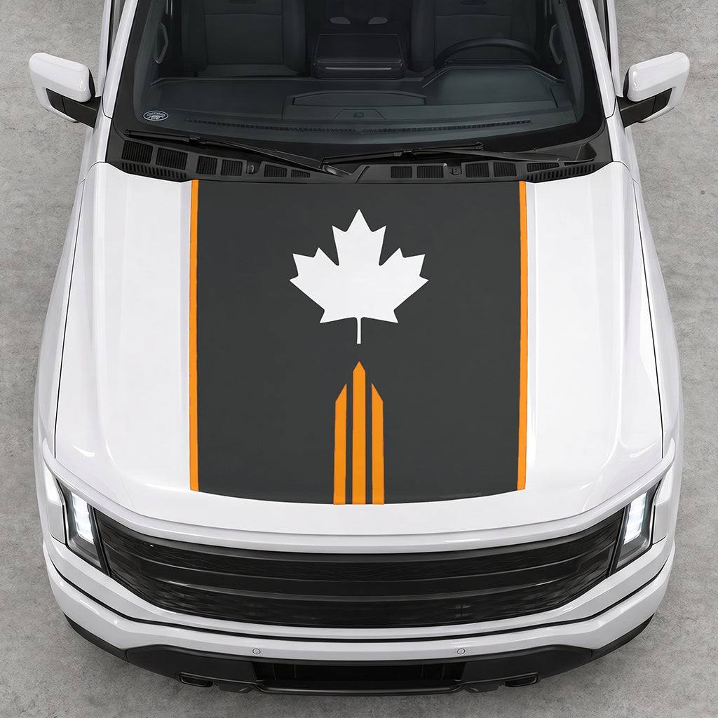 Hood Panel Decal/Sticker - Maple Graphic Decal Graphic Kit - For Ford F-150 2015-2020 - Premium Vinyl