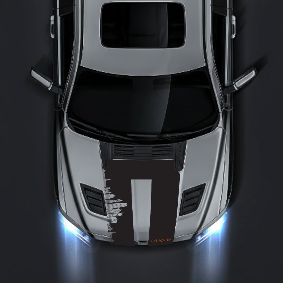 Performance Hood Panel Decal/Sticker - California Skyline - Cut Graphic Kit - For Dodge RAM 1500 2019-2025 - Premium Vinyl