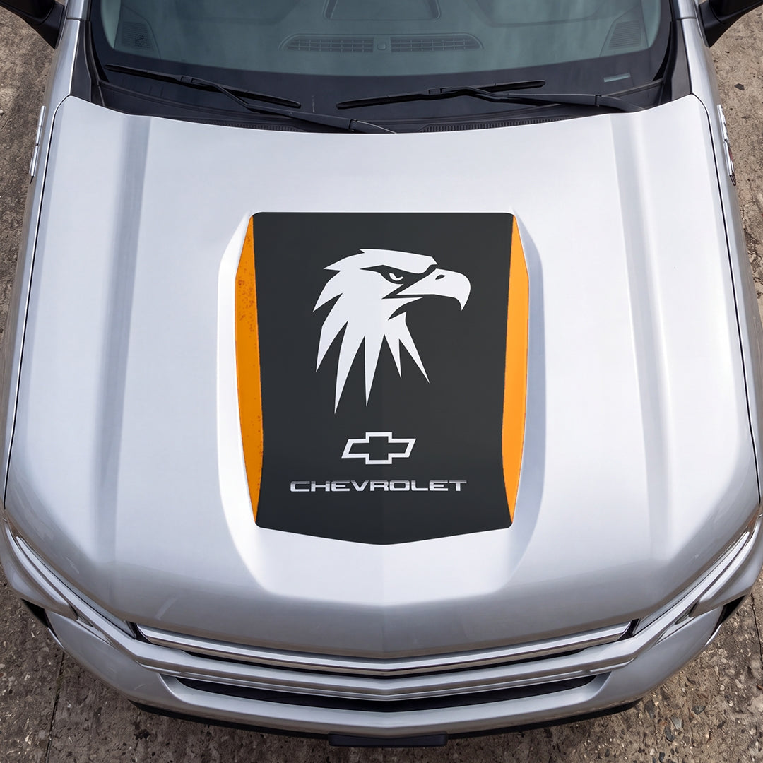 Hood Panel Decal/Sticker - Eagle Head Graphic Decal Graphic Kit - For Chevrolet Silverado 2019-2024 - Premium Vinyl