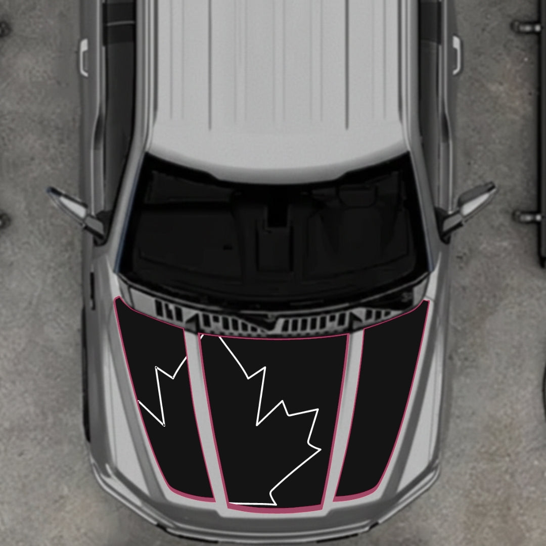 Hood Panel Decal/Sticker - Canada Style 26 Graphic Kit - For Ford F-150 2020-2026 - Premium Vinyl