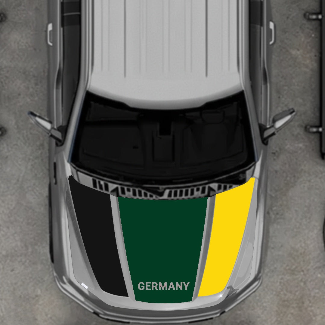 Hood Panel Decal/Sticker - Germany Flag Parts Graphic Kit - For Ford F-150 2020-2026 - Premium Vinyl