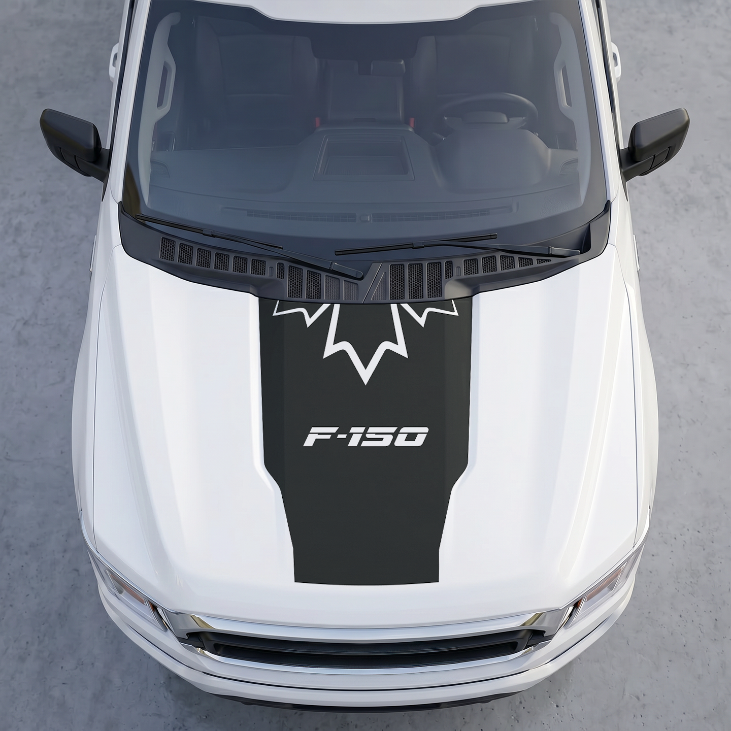 Hood Panel Decal/Sticker - Different Styles Graphic Decals Kit- For Ford F-150 2015-2020 - Premium Vinyl