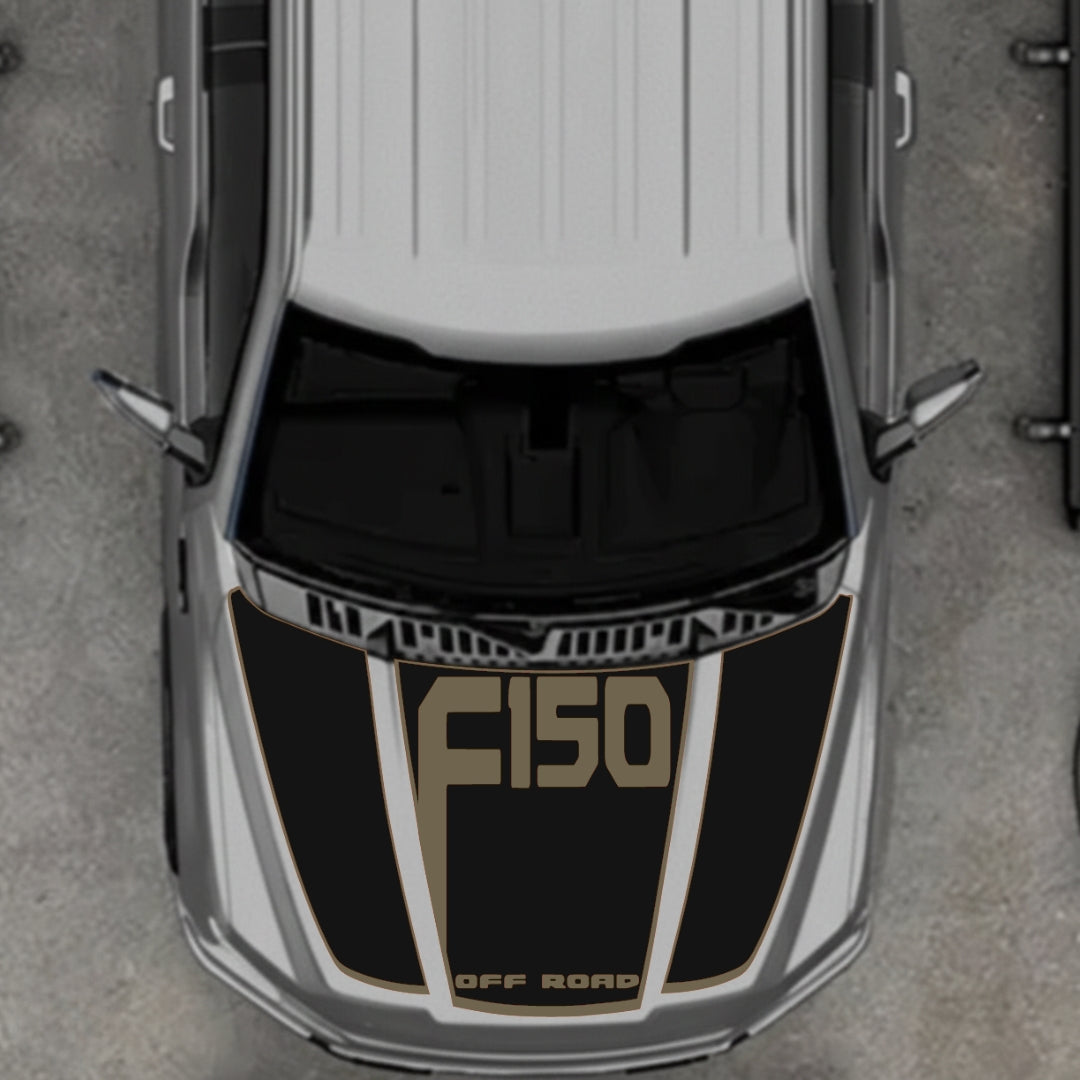 Hood Panel Decal/Sticker - Style 12 Graphic Kit - For Ford F-150 2020-2026 - Premium Vinyl
