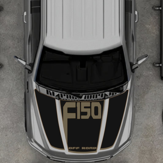 Hood Panel Decal/Sticker - Style 12 Graphic Kit - For Ford F-150 2020-2026 - Premium Vinyl
