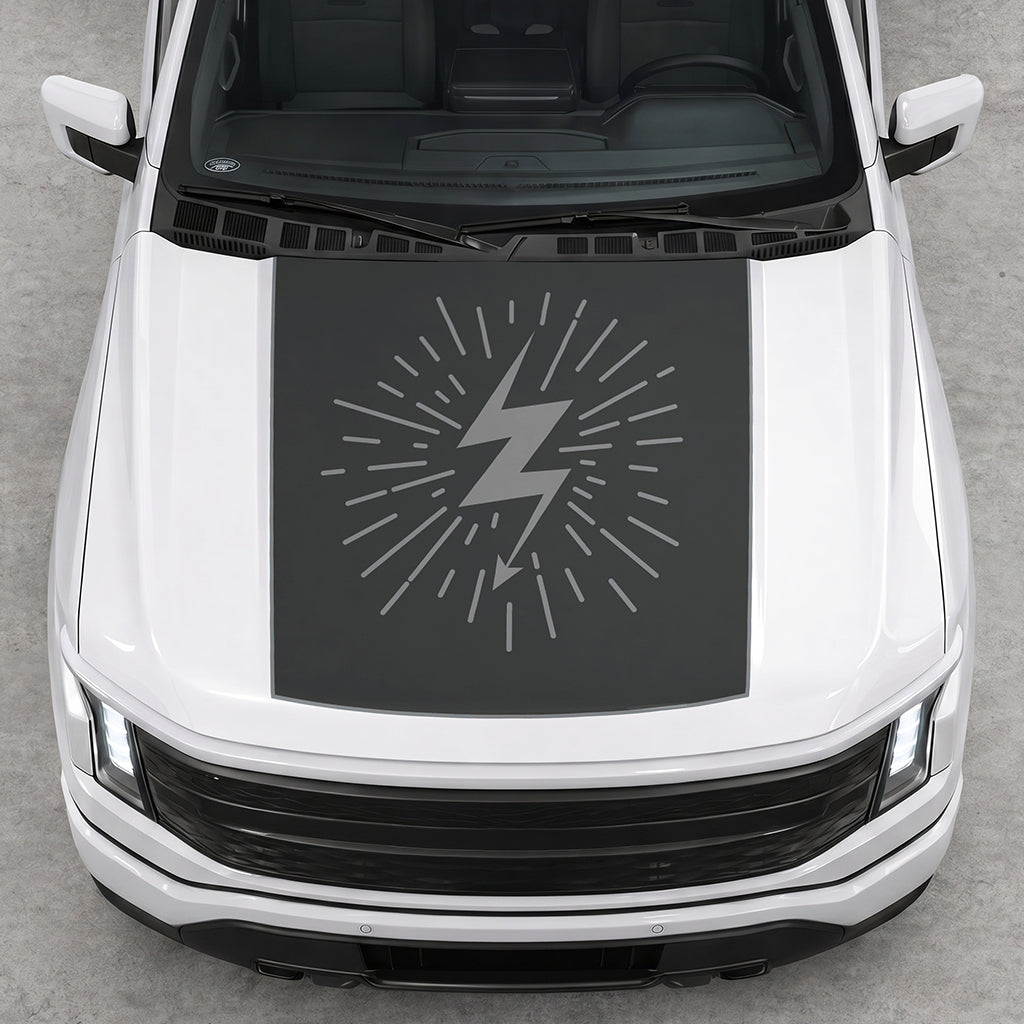 Hood Panel Decal/Sticker - Electric Splash Graphic Decal Graphic Kit - For FORD F-150 2015-2020 - Premium Vinyl