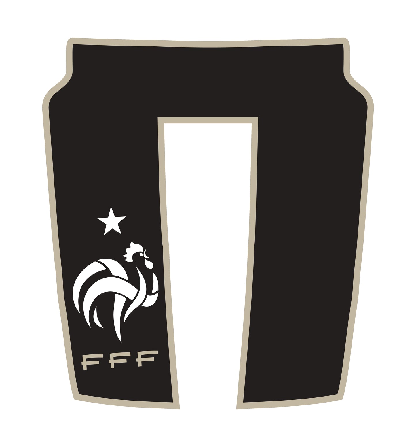 Performance Hood Panel Decal/Sticker - French Football Federation Logo - Border Graphic Kit - For Dodge RAM 1500 2019-2025 - Premium Vinyl