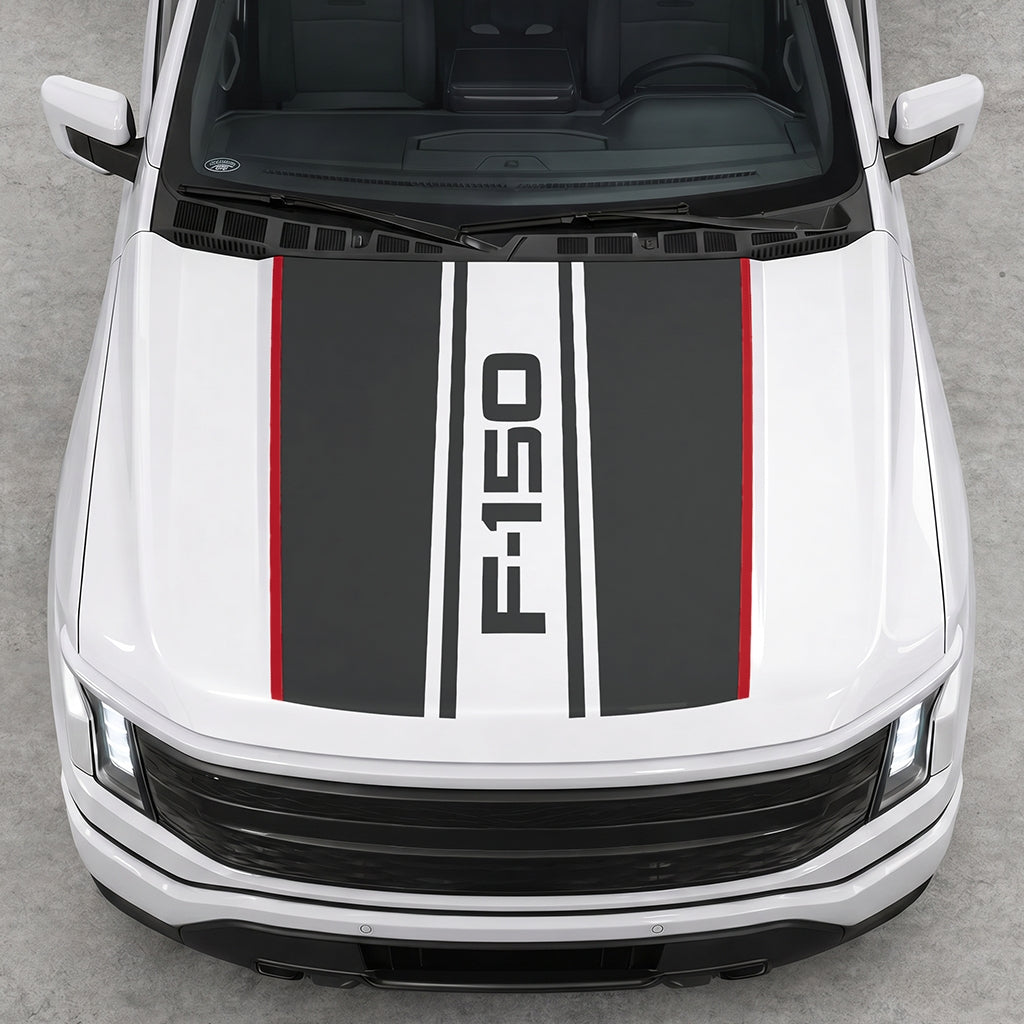 Hood Panel Decal/Sticker - Road F150 Graphic Decal Graphic Kit - For Ford F-150 2015-2020 - Premium Vinyl