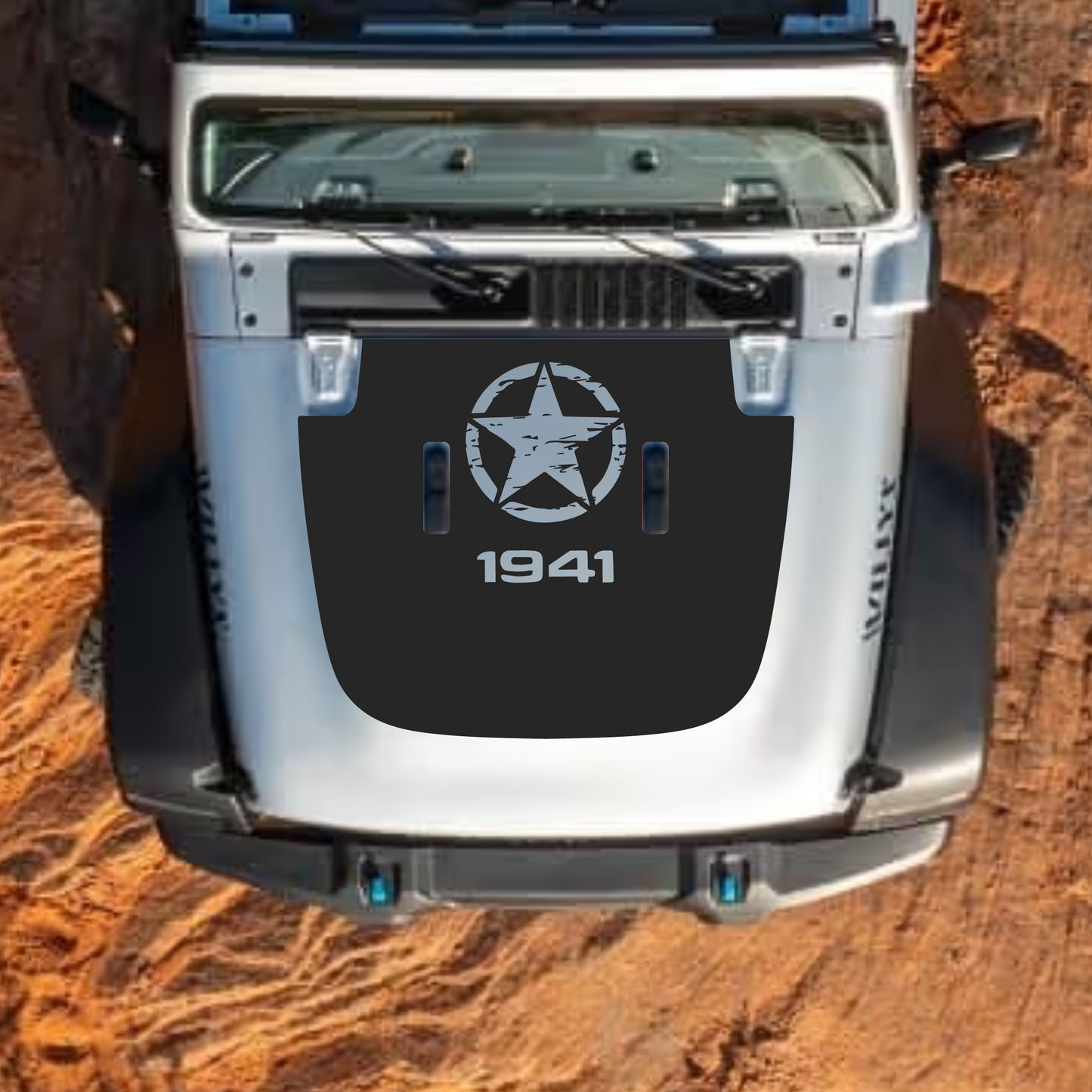 Hood Styles Decal/Sticker - For JL/JLU Sahara Hood - 2018-2025 - Premium Vinyl