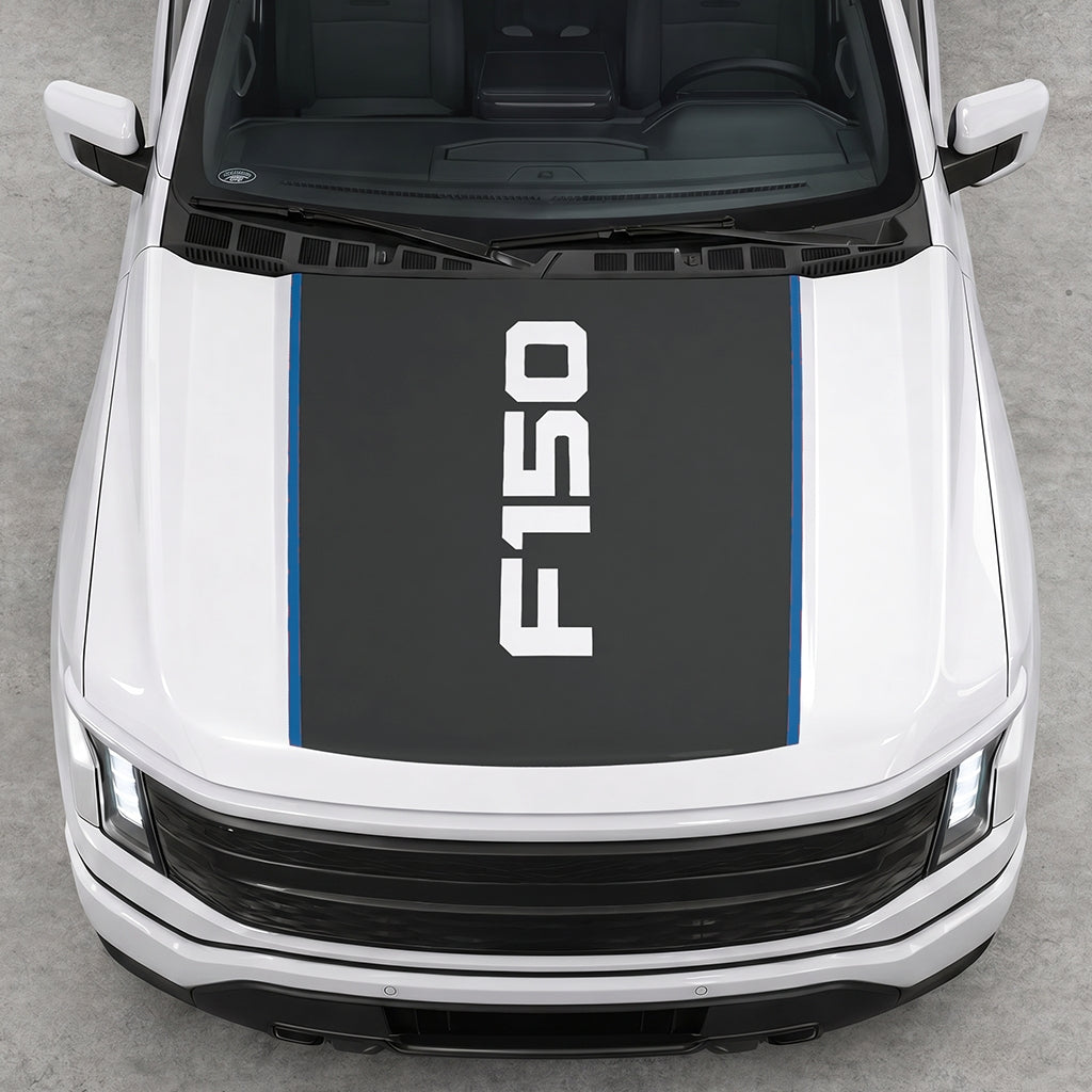 Hood Panel Decal/Sticker - Solid F150 Graphic Decal Graphic Kit - For Ford F-150 2015-2020 - Premium Vinyl