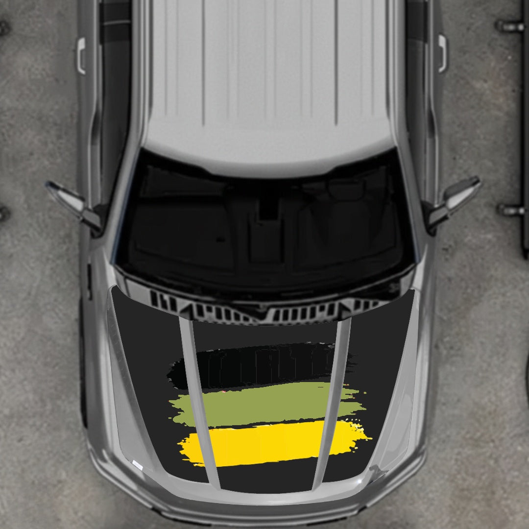 Hood Panel Decal/Sticker - Germany Flag Graphic Kit - For Ford F-150 2020-2026 - Premium Vinyl