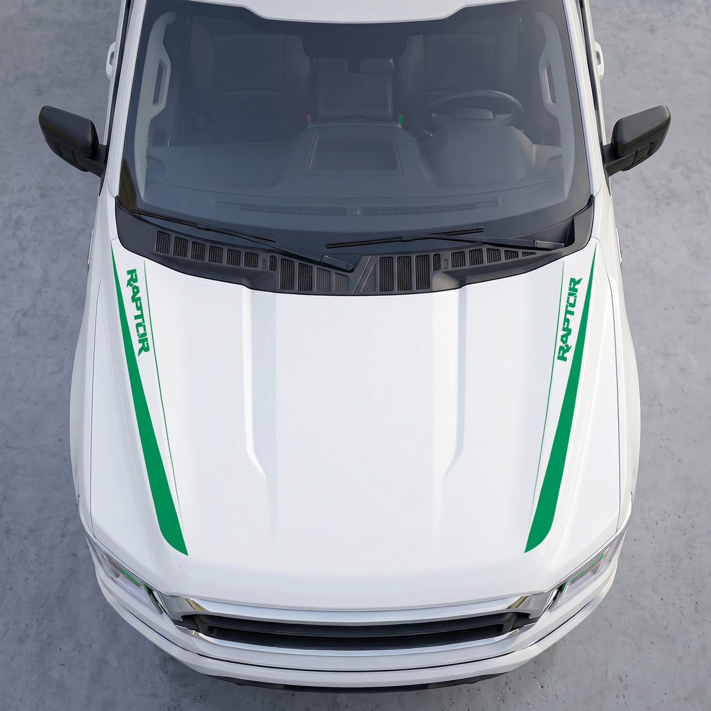 Hood Panel Decal/Sticker - Raptor Edition  Hood Cowl Stripes – Dual Side Vinyl Decal Graphic Kit - For Ford F-150 F150 2015-2020 - Premium Vinyl