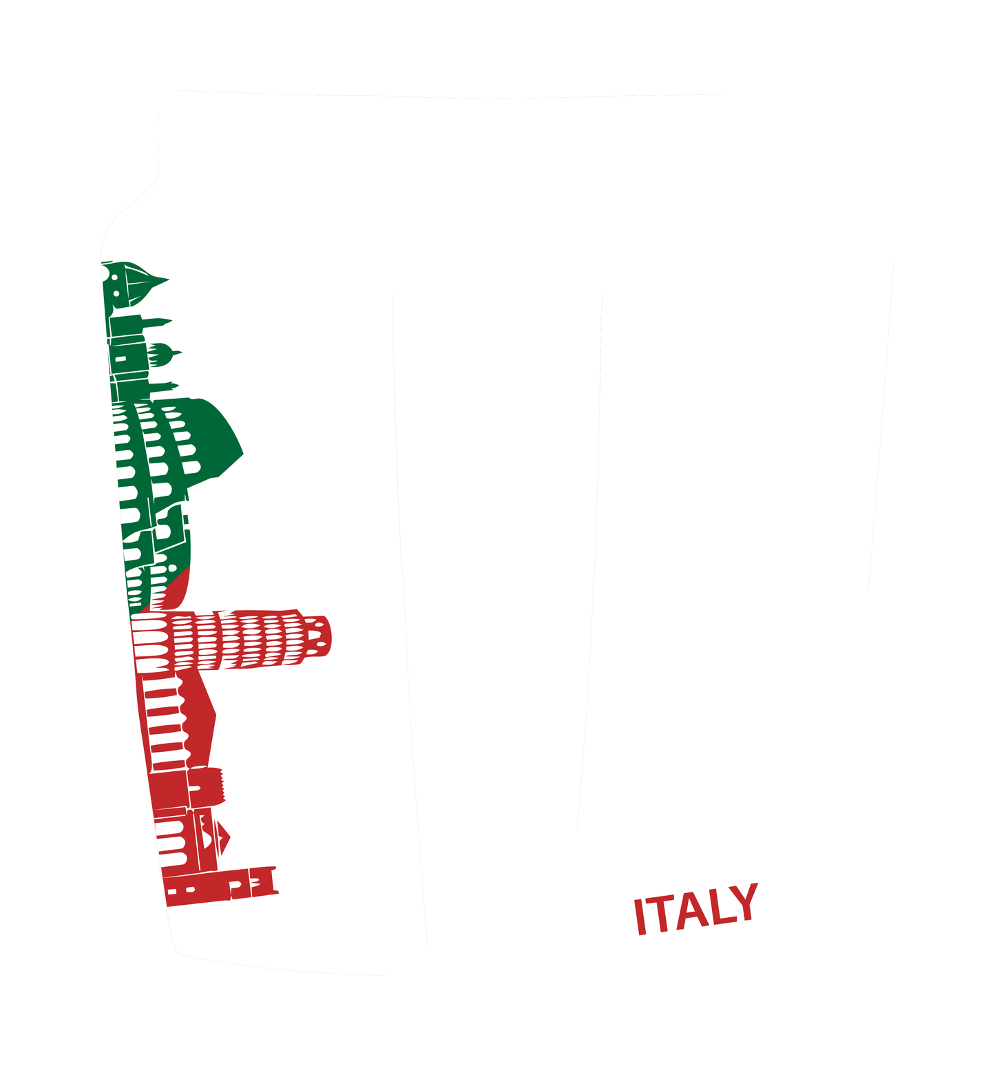 Performance Hood Panel Decal/Sticker - Italy Skyline - Cut - Border Graphic Kit - For Dodge RAM 1500 2019-2025 - Premium Vinyl