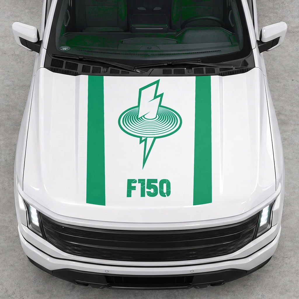 Hood Panel Decal/Sticker - Cut Magnetic Field Graphic Decal Graphic Kit - For FORD F-150 2015-2020 - Premium Vinyl