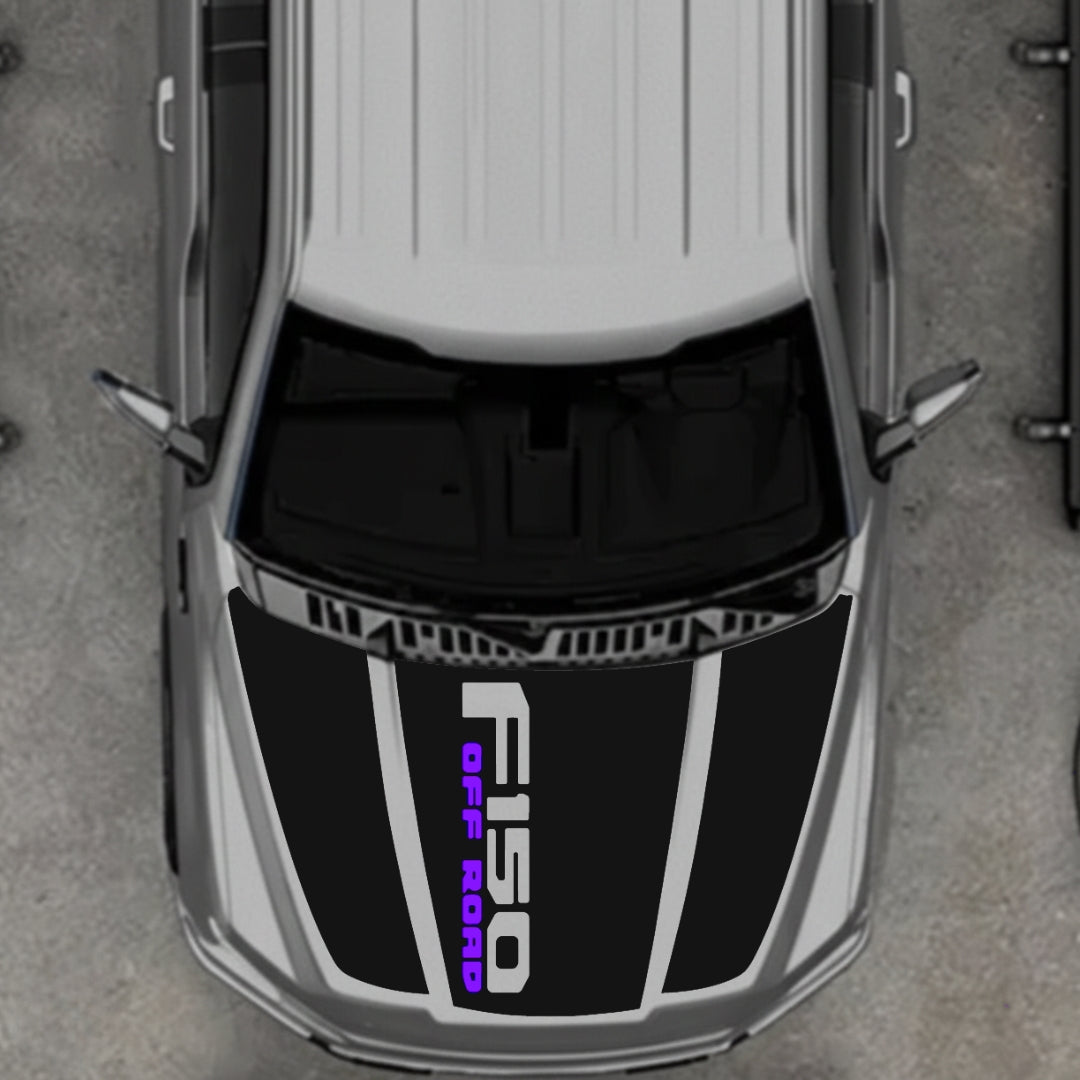 Hood Panel Decal/Sticker - Style 10 Graphic Kit - For Ford F-150 2020-2026 - Premium Vinyl