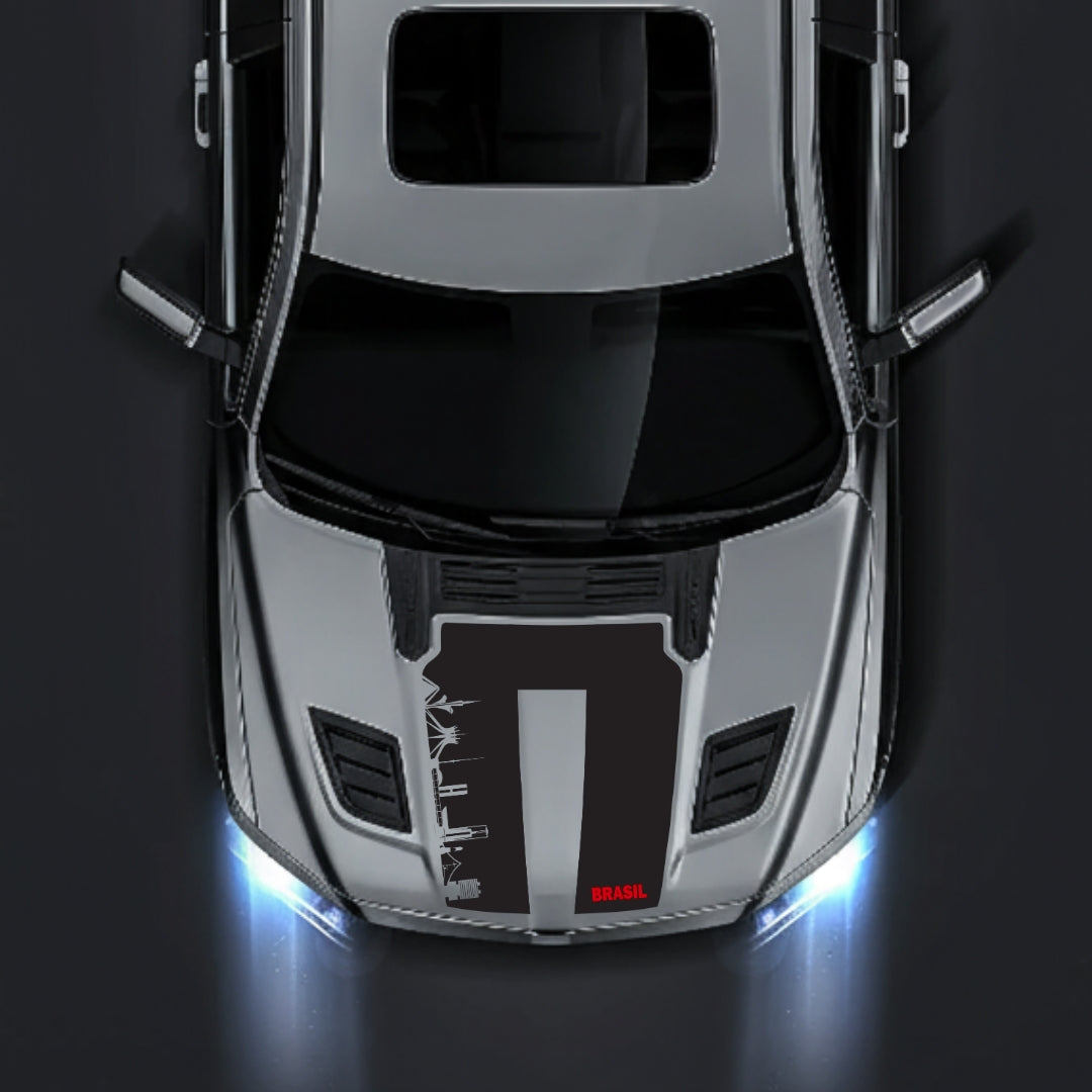 Performance Hood Panel Decal/Sticker - Brazil Skyline - Cut Graphic Kit - For Dodge RAM 1500 2019-2025 - Premium Vinyl