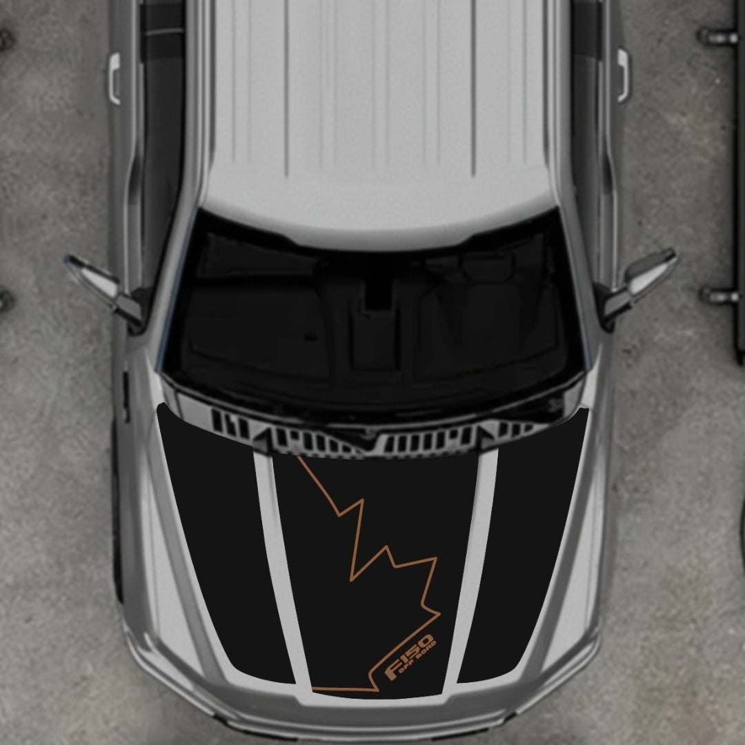 Hood Panel Decal/Sticker - Canada Style 20 Graphic Kit - For Ford F-150 2020-2026 - Premium Vinyl