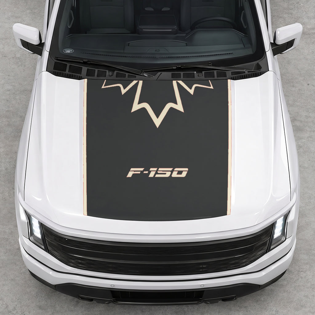 Hood Panel Decal/Sticker - Canada Upper Leaf Graphic Decal Graphic Kit - For Ford F-150 2015-2020 - Premium Vinyl