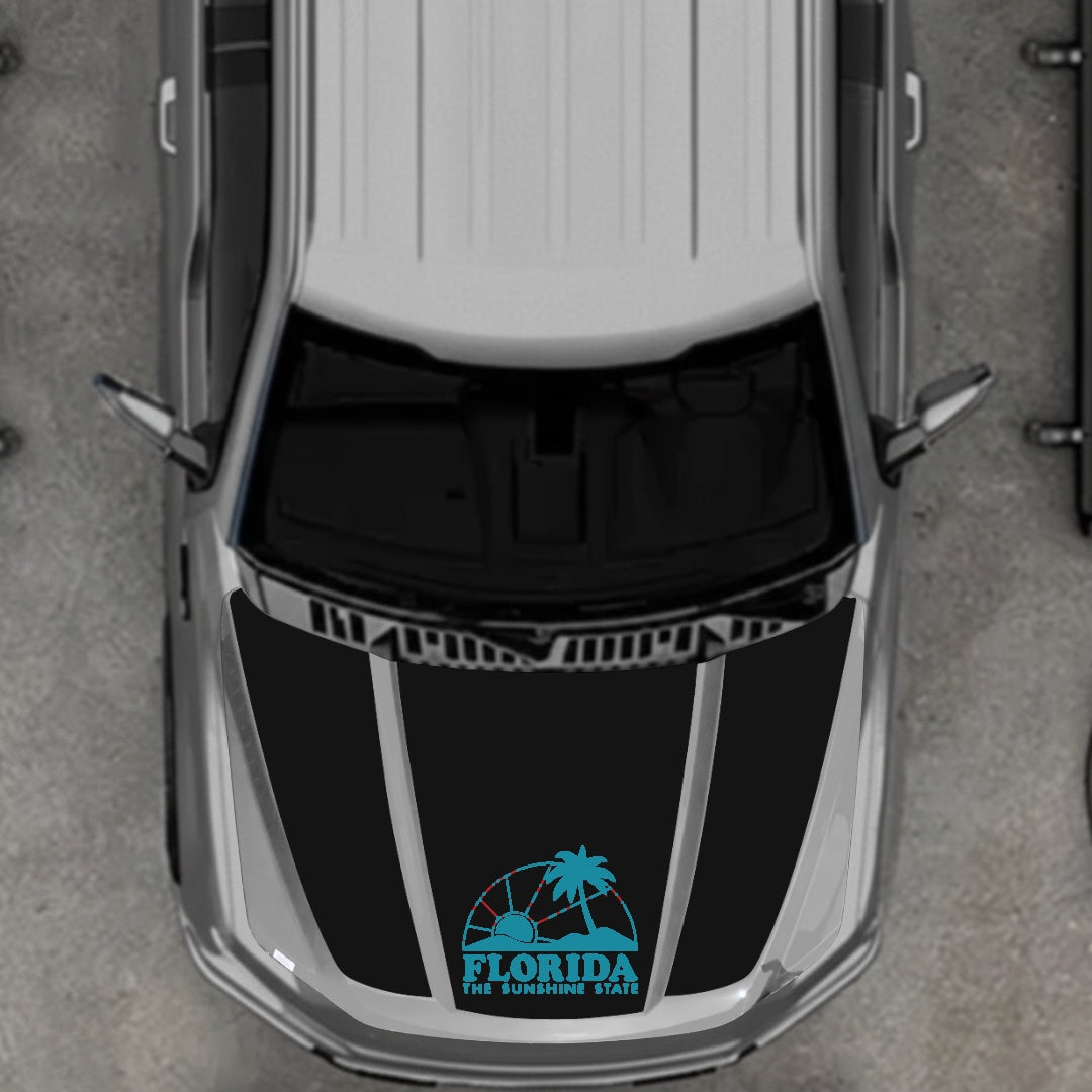 Hood Panel Decal/Sticker - Florida Graphic Kit - For Ford F-150 2020-2026 - Premium Vinyl
