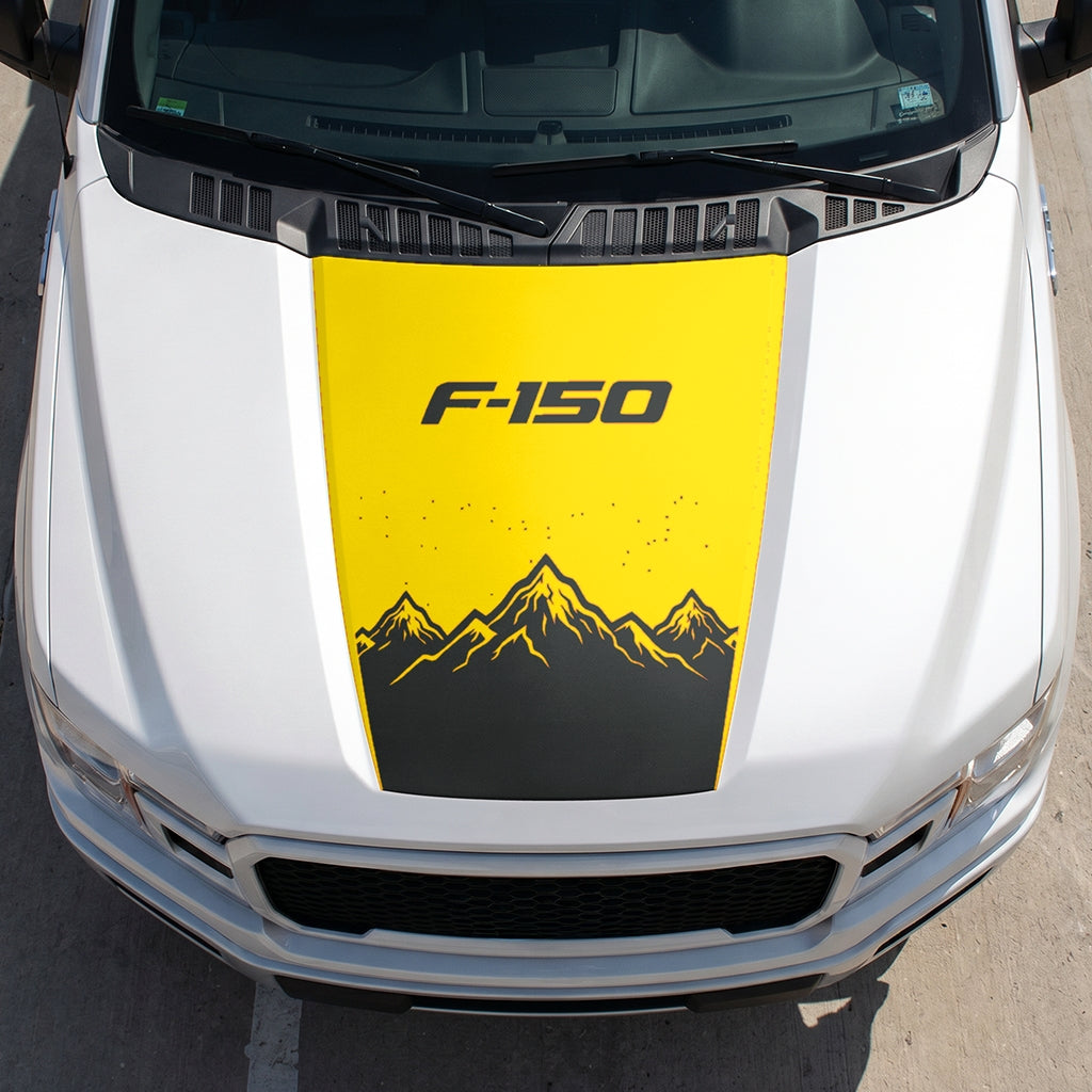 Hood Panel Decal/Sticker - Deep Mountain Graphic Decal Graphic Kit - For Ford F-150 2015-2020 - Premium Vinyl