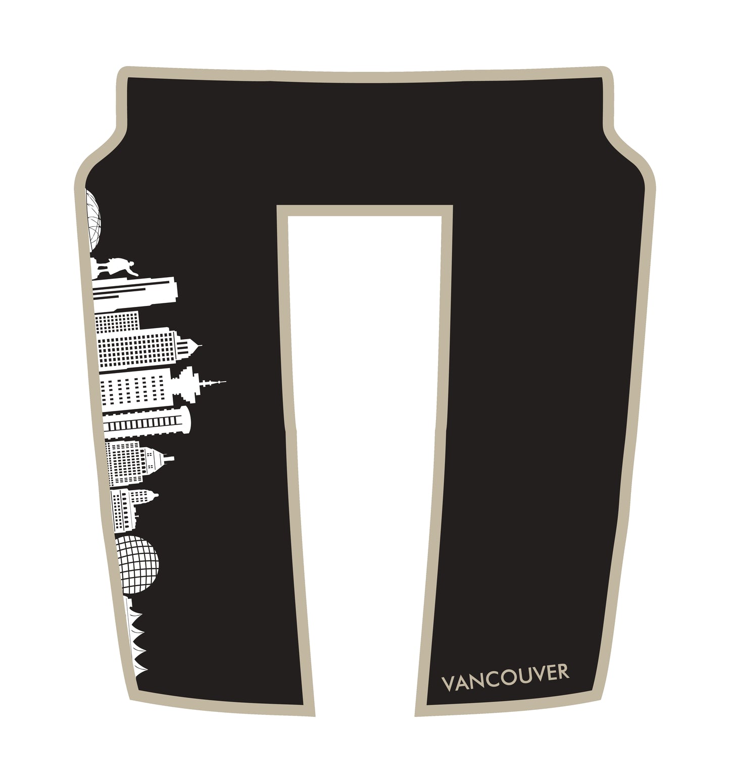 Performance Hood Panel Decal/Sticker - Vancouver Skyline - Cut - Border Graphic Kit - For Dodge RAM 1500 2019-2025 - Premium Vinyl