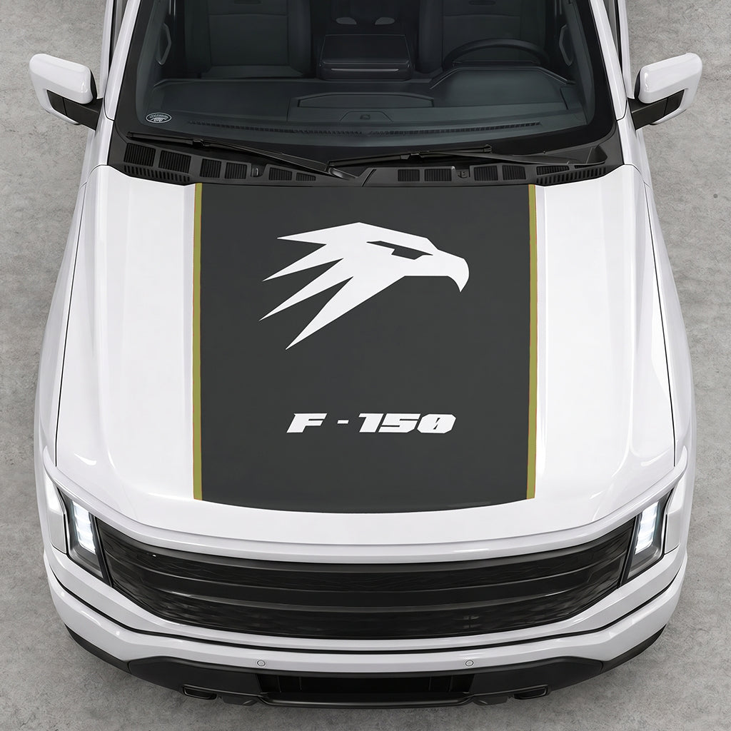 Hood Panel Decal/Sticker - Hawk Head Graphic Decal Graphic Kit - For Ford F-150 2015-2020 - Premium Vinyl