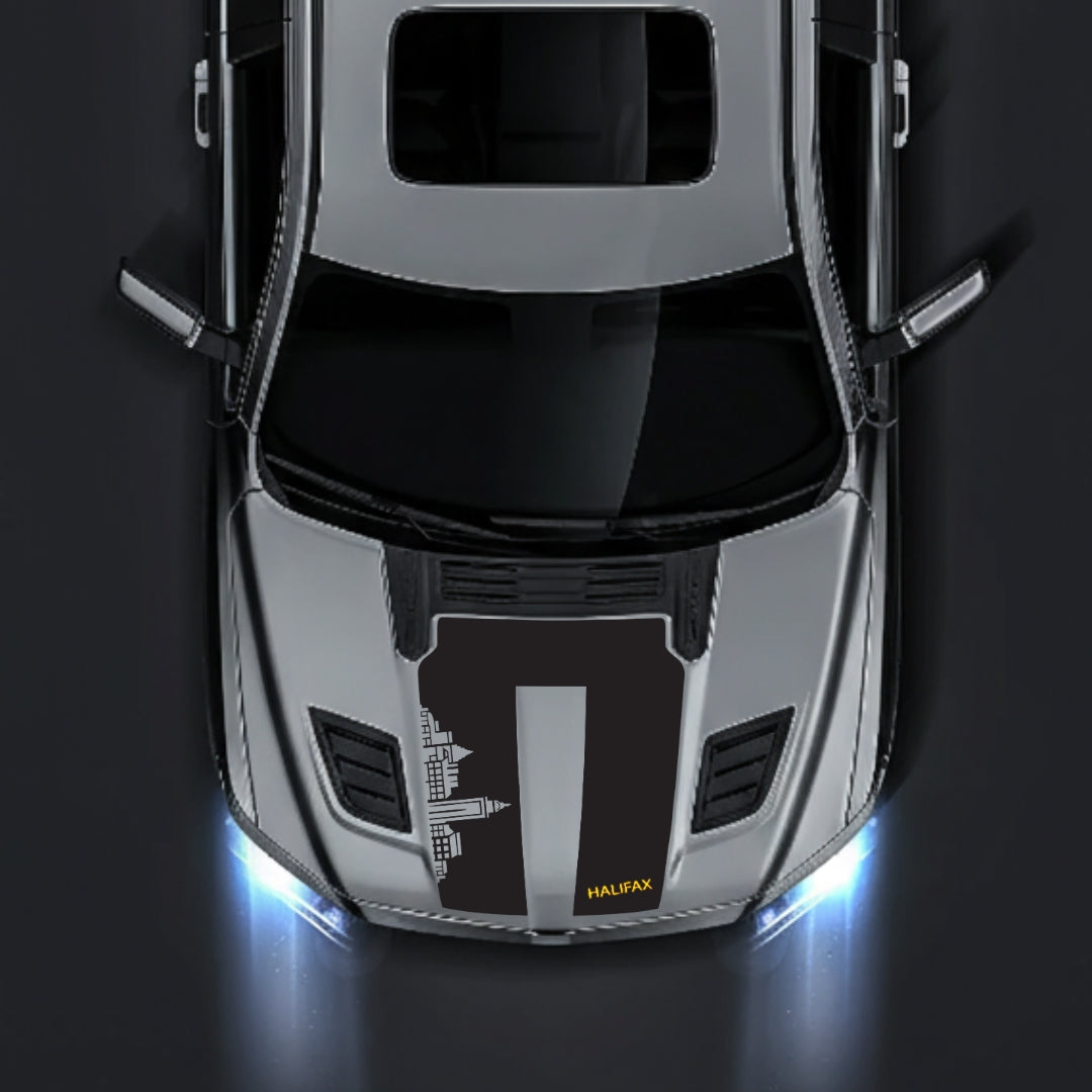 Hood Panel Decal/Sticker - Halifax Skyline - Cut Graphic Kit - For Dodge RAM 1500 2019-2025 - Premium Vinyl
