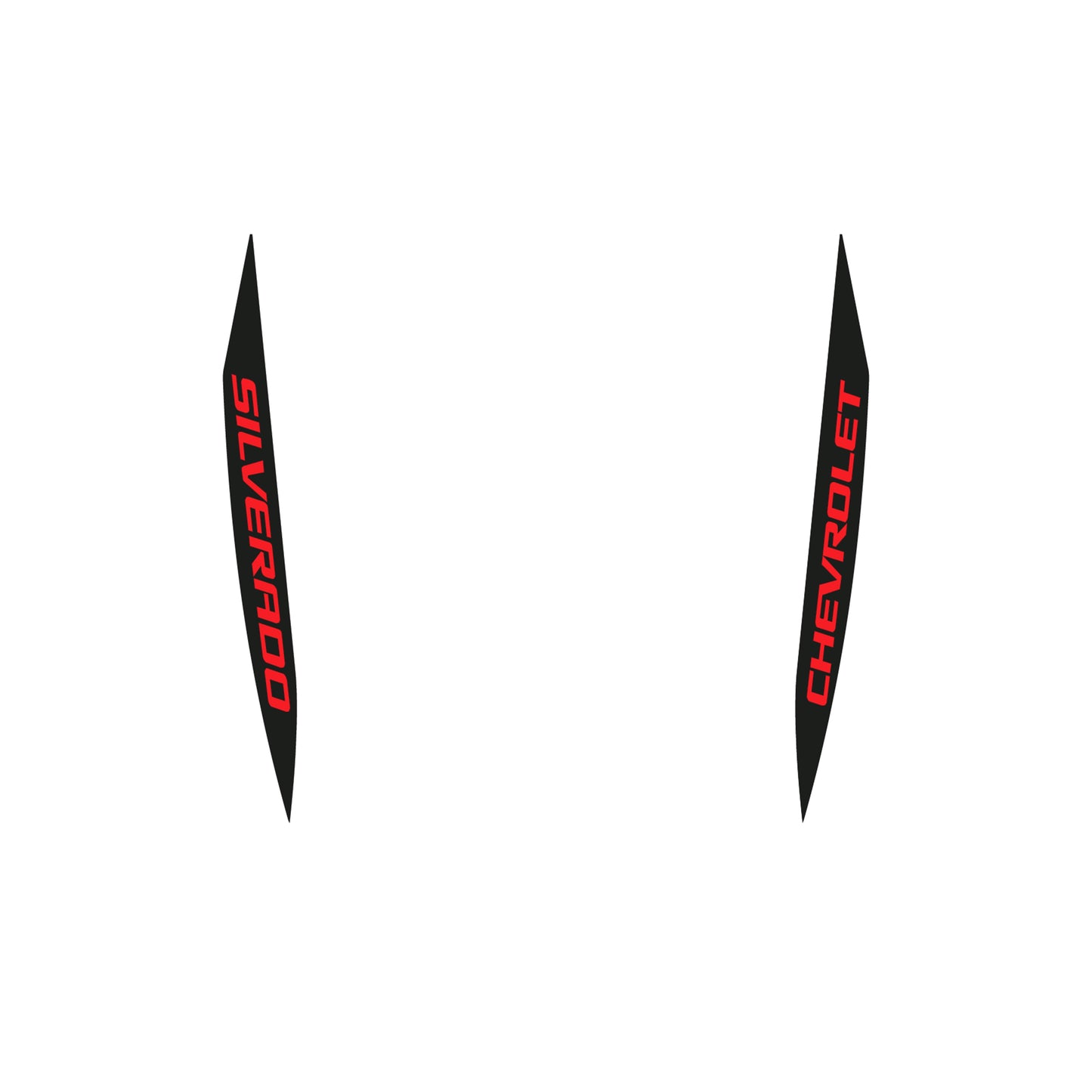 Hood Panel Decal/Sticker - Double Sided Stripes Style 5 Graphic Decal Graphic Kit - For Chevrolet Silverado 2019-2024 - Premium Vinyl