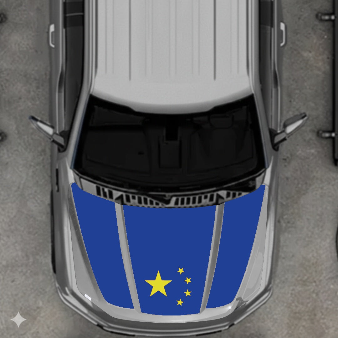 Hood Panel Decal/Sticker - China Flag Graphic Kit - For Ford F-150 2020-2026 - Premium Vinyl