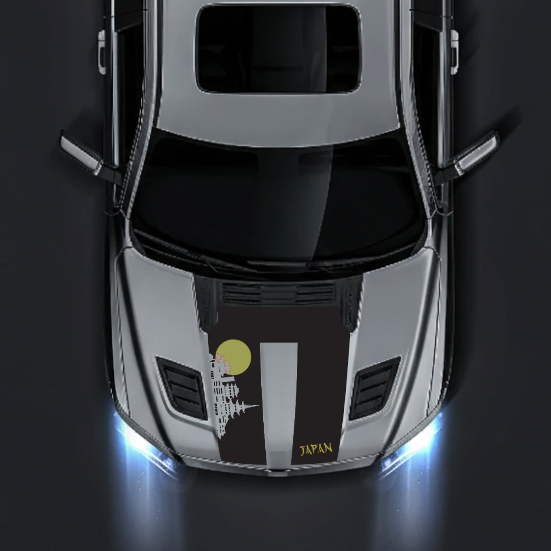 Hood Panel Decal/Sticker - Japan Skyline - Cut Graphic Kit - For Dodge RAM 1500 2019-2025 - Premium Vinyl