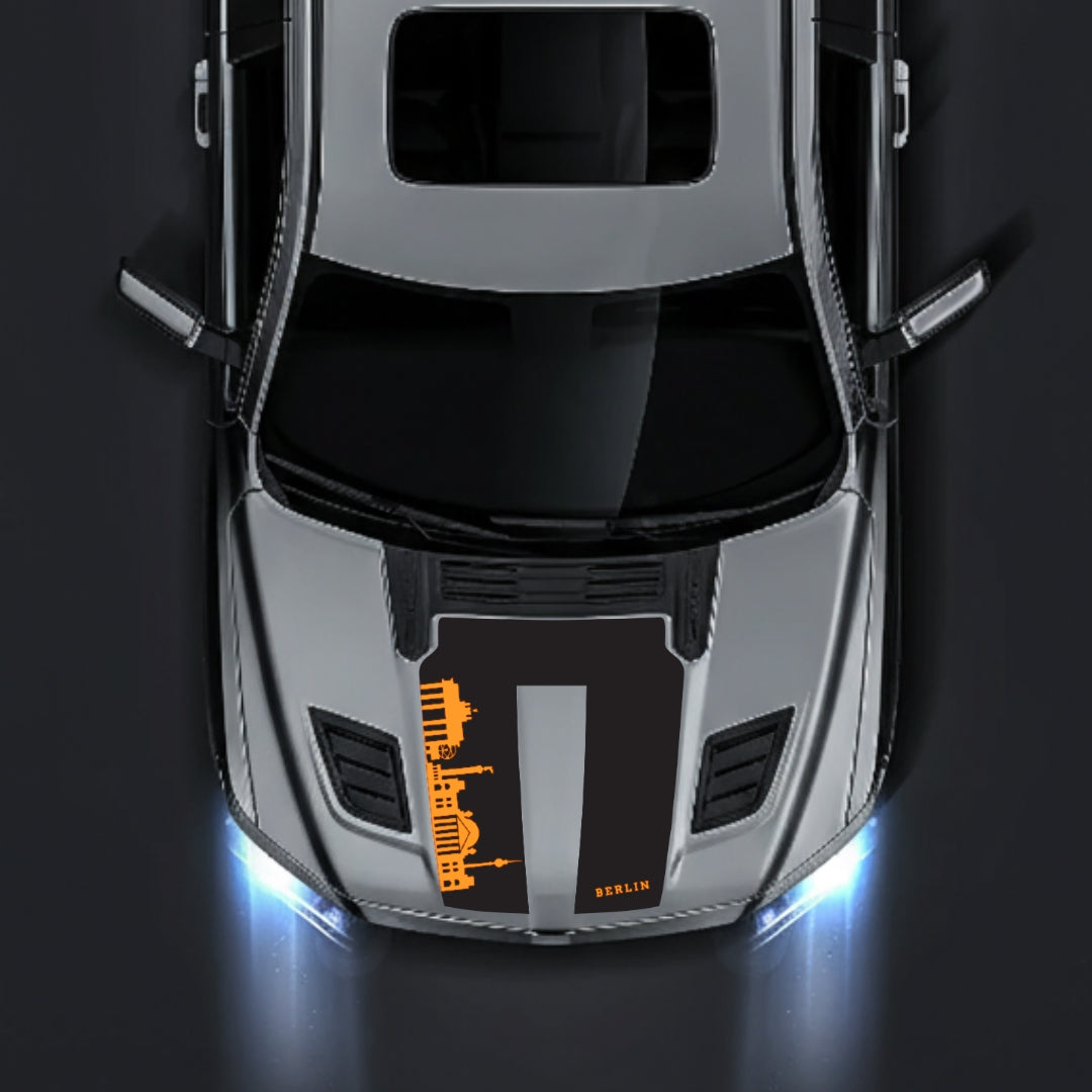 Hood Panel Decal/Sticker - Berlin Skyline Graphic Kit - For Dodge RAM 1500 2019-2025 - Premium Vinyl