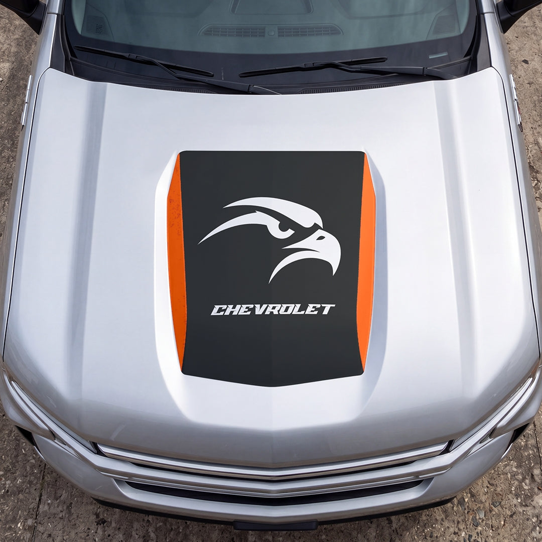 Hood Panel Decal/Sticker - Hawk Head Graphic Decal Graphic Kit - For Chevrolet Silverado 2019-2024 - Premium Vinyl