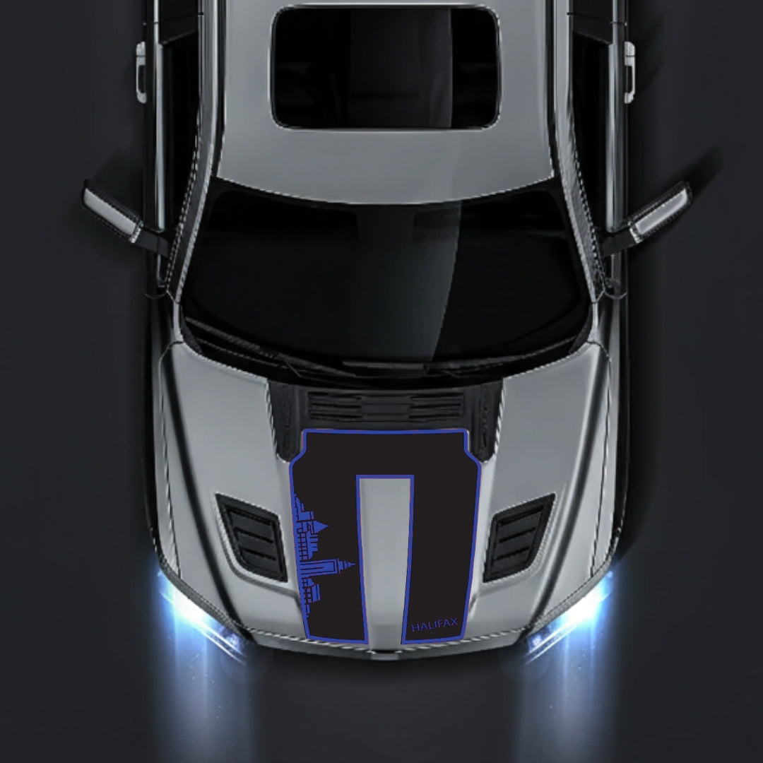 Hood Panel Decal/Sticker - Halifax Skyline - Border Graphic Kit - For Dodge RAM 1500 2019-2025 - Premium Vinyl