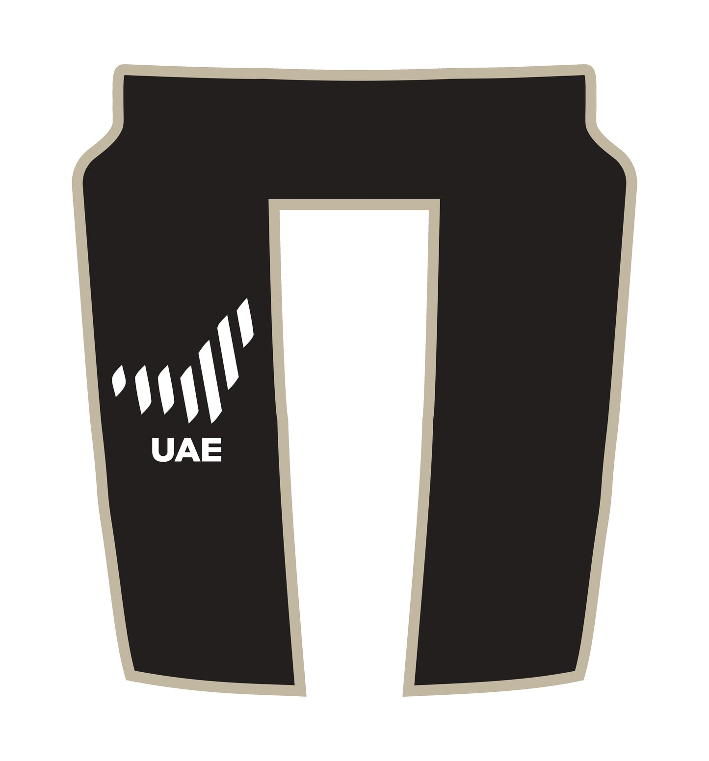 Performance Hood Panel Decal/Sticker - United Arab Emirates - Cut - Border Graphic Kit - For Dodge RAM 1500 2019-2025 - Premium Vinyl