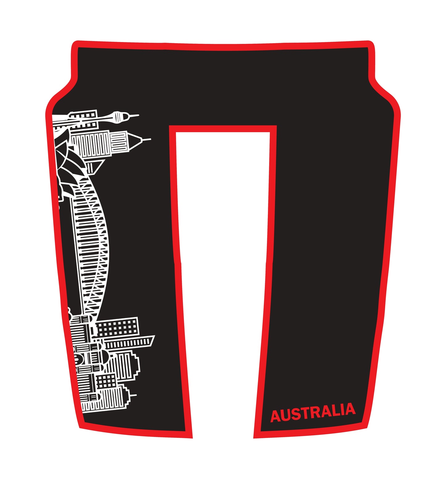 Hood Panel Decal/Sticker - Australia Skyline - Cut - Border Graphic Kit - For Dodge RAM 1500 2019-2025 - Premium Vinyl
