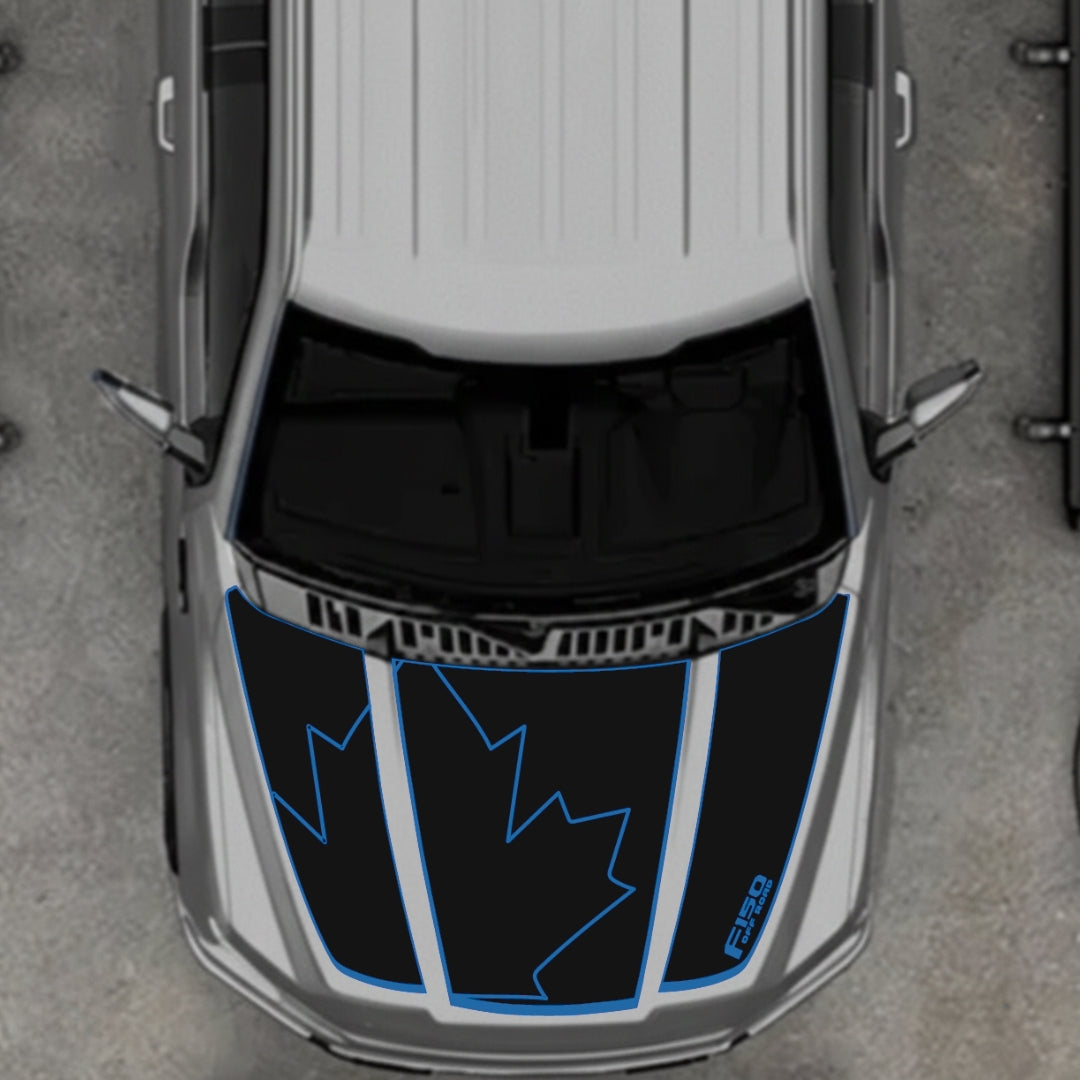 Hood Panel Decal/Sticker - Canada Style 27 Graphic Kit - For Ford F-150 2020-2026 - Premium Vinyl