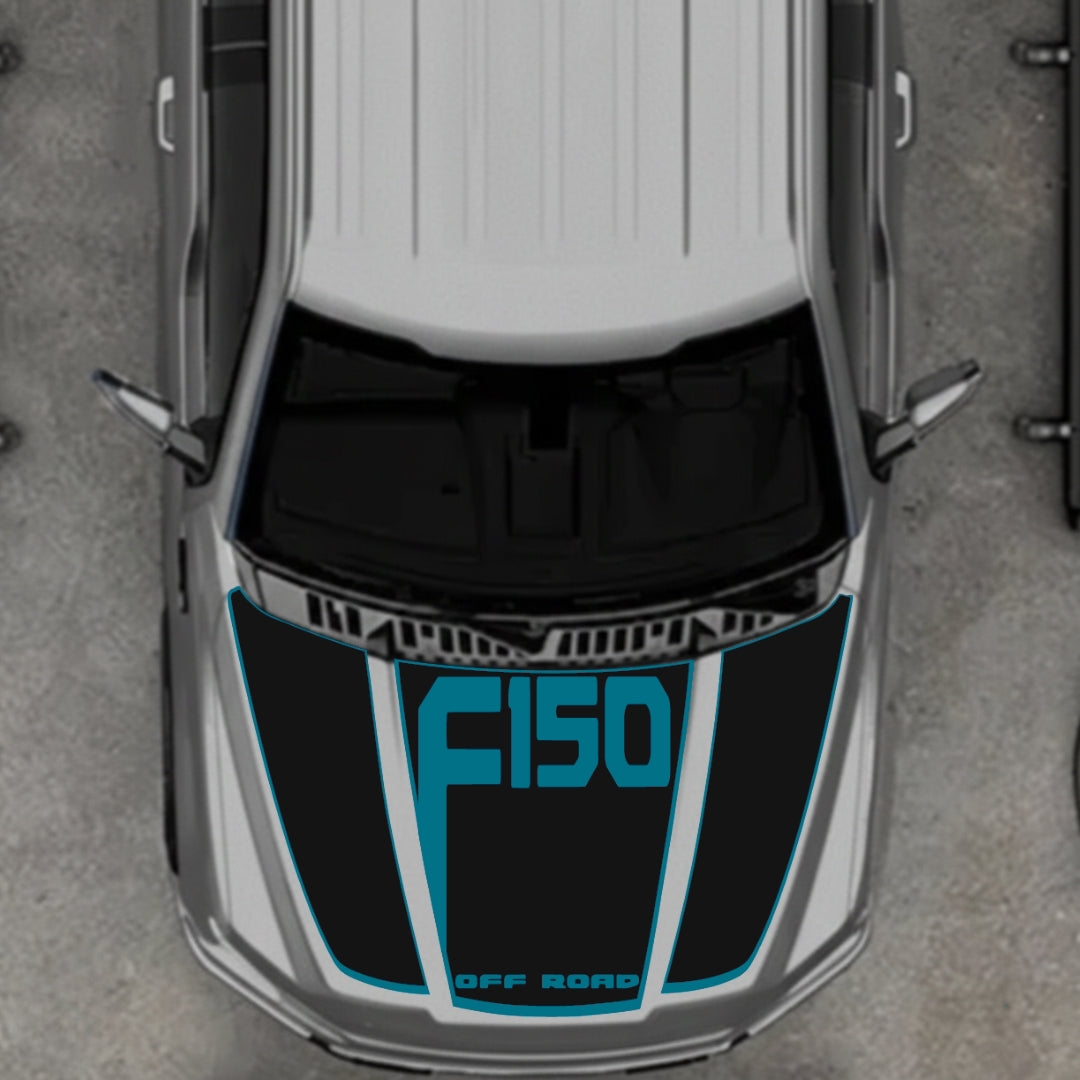 Hood Panel Decal/Sticker - Style 12 Graphic Kit - For Ford F-150 2020-2026 - Premium Vinyl