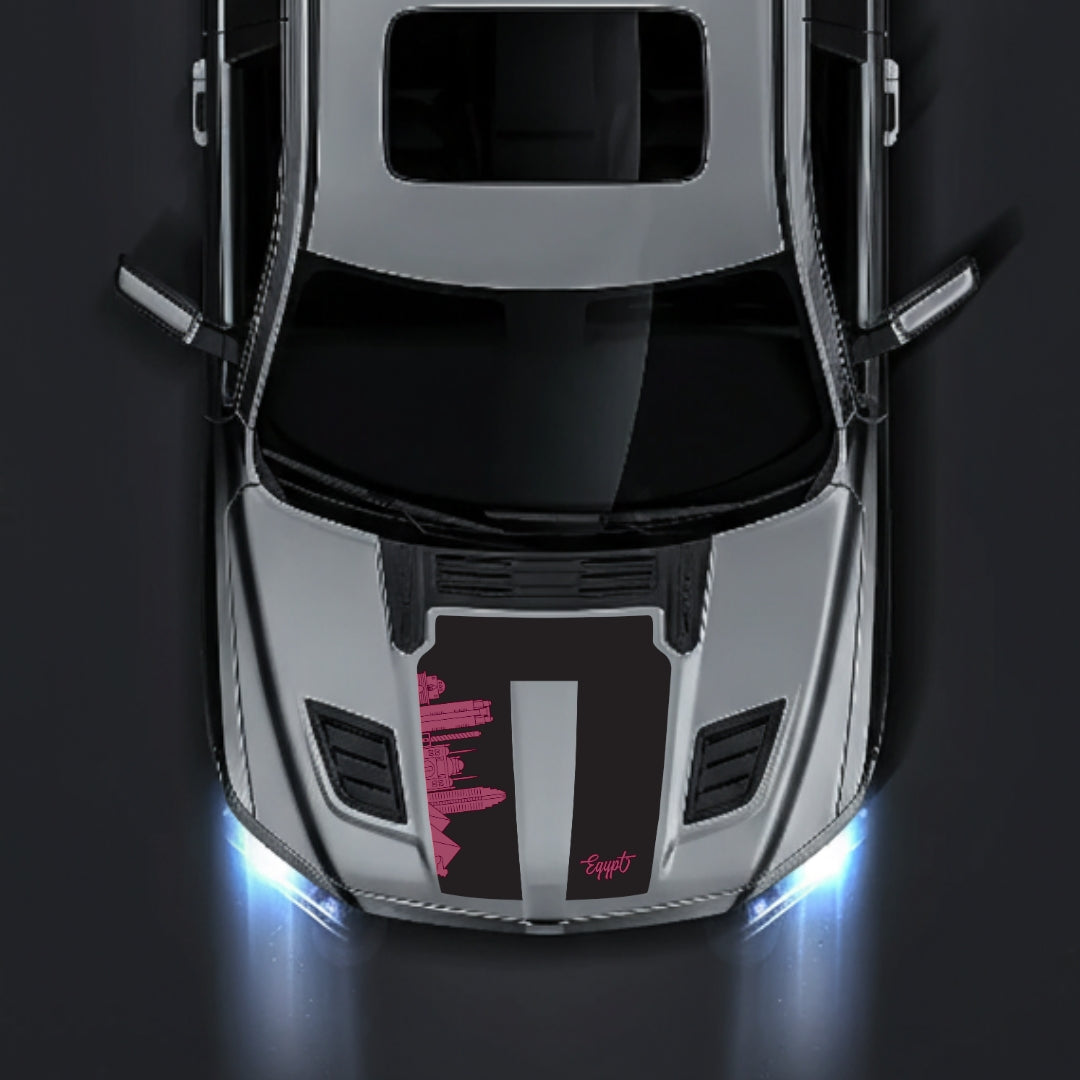 Performance Hood Panel Decal/Sticker - Egypt Skyline Graphic Kit - For Dodge RAM 1500 2019-2025 - Premium Vinyl