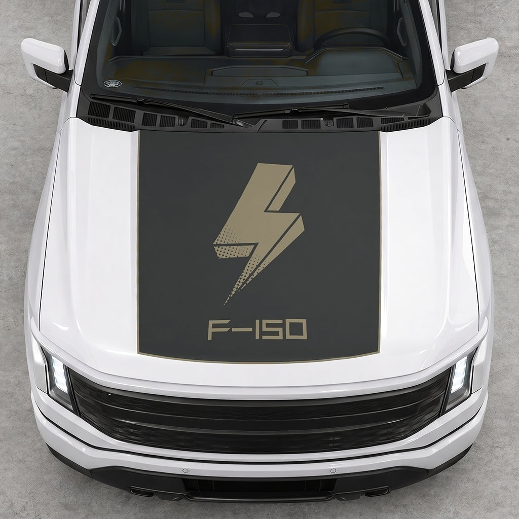 Hood Panel Decal/Sticker - Bold Electric Graphic Decal Graphic Kit - For FORD F-150 2015-2020 - Premium Vinyl