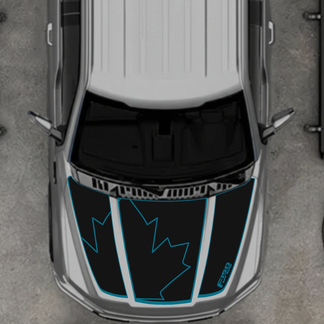 Hood Panel Decal/Sticker - Canada Style 27 Graphic Kit - For Ford F-150 2020-2026 - Premium Vinyl