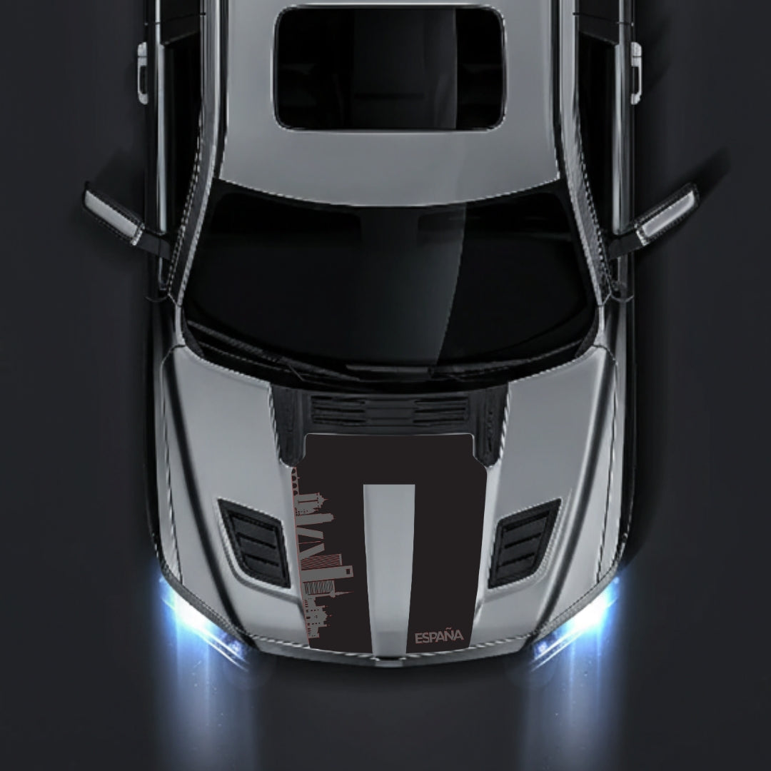 Hood Panel Decal/Sticker - Spain Skyline Graphic Kit - For Dodge RAM 1500 2019-2025 - Premium Vinyl