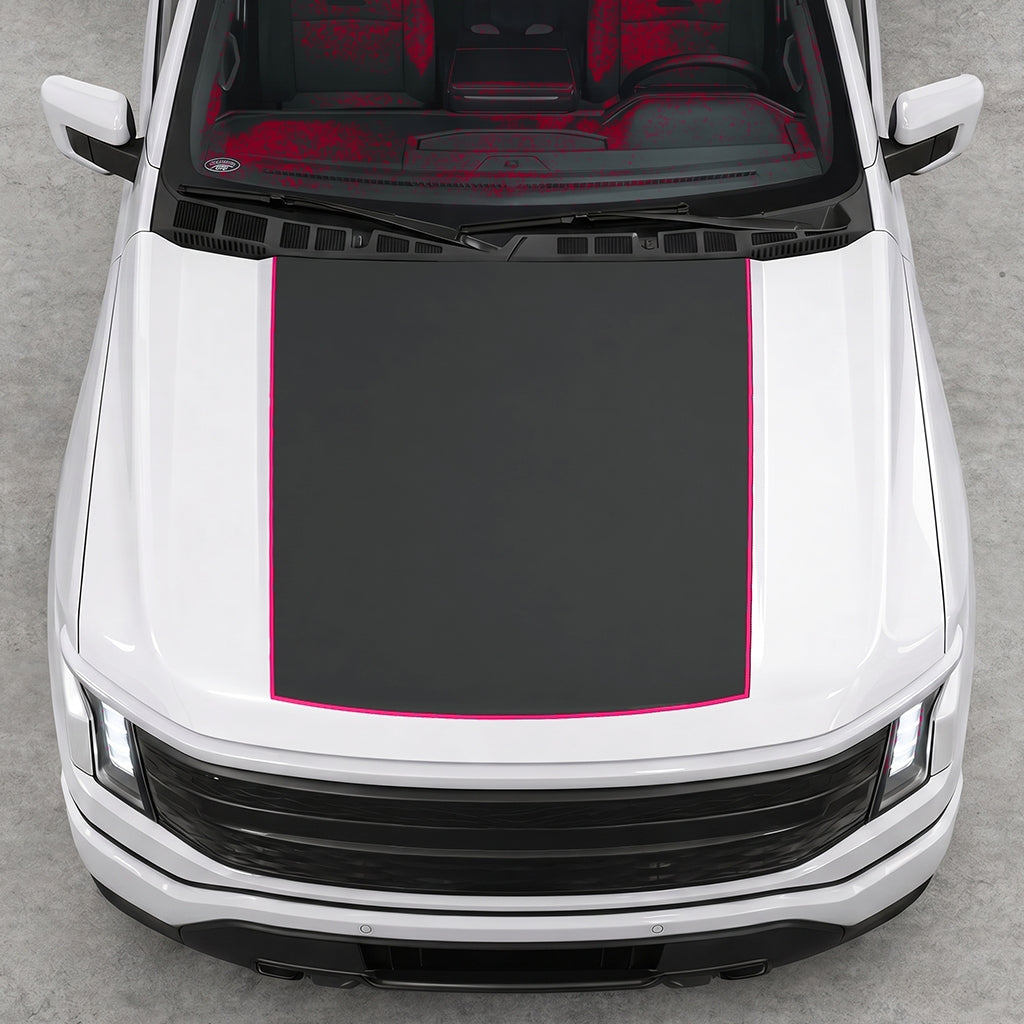 Hood Panel Decal/Sticker - Solid Graphic Decal Graphic Kit - For FORD F-150 2015-2020 - Premium Vinyl