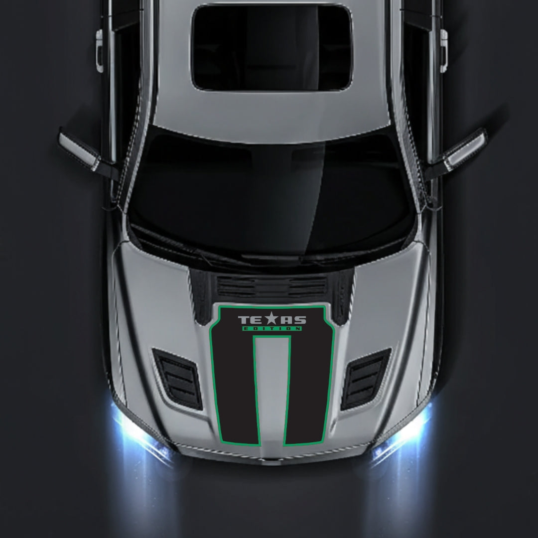 Hood Panel Decal/Sticker - Texas Edition - Cut - Border Graphic Kit - For Dodge RAM 1500 2019-2025 - Premium Vinyl