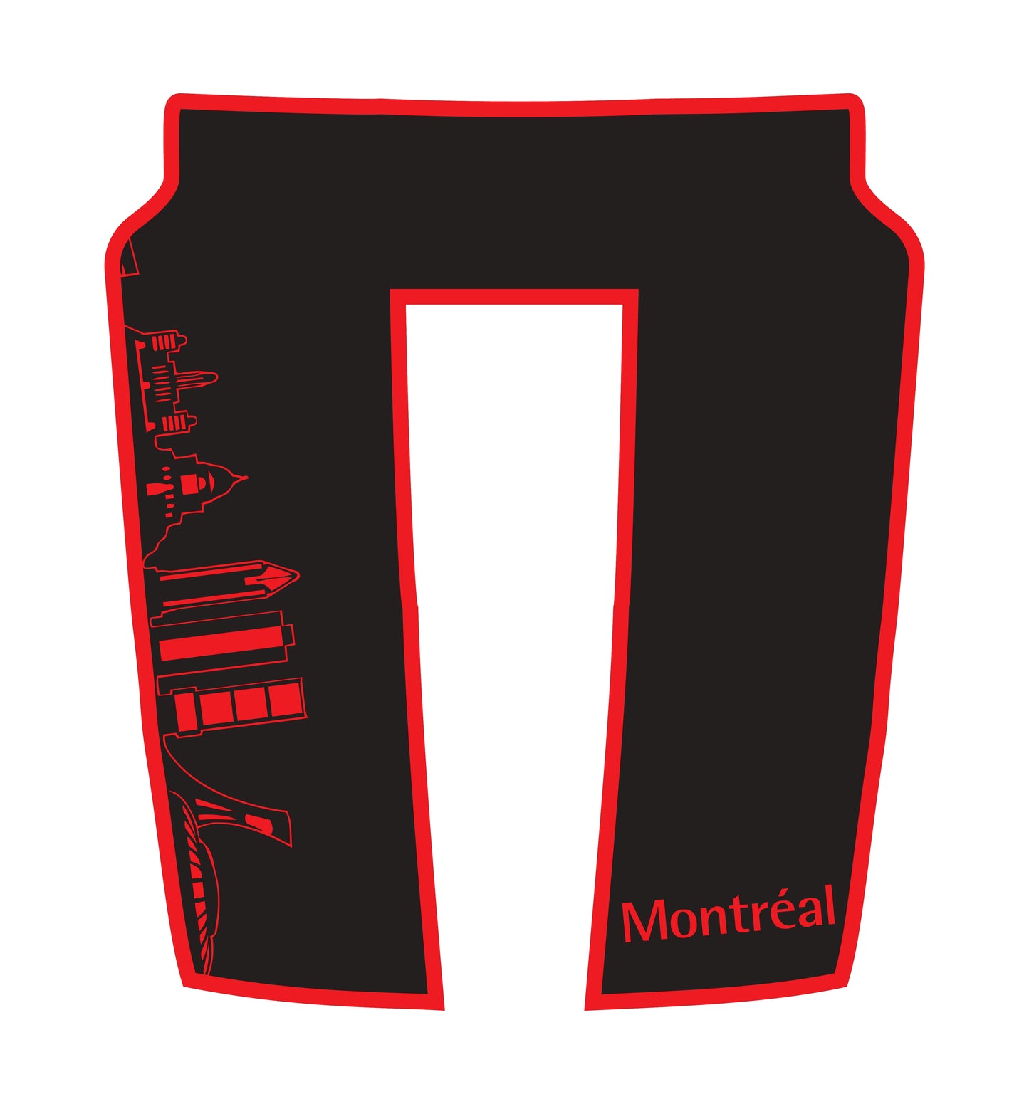Hood Panel Decal/Sticker - Montreal Skyline - Border Graphic Kit - For Dodge RAM 1500 2019-2025 - Premium Vinyl