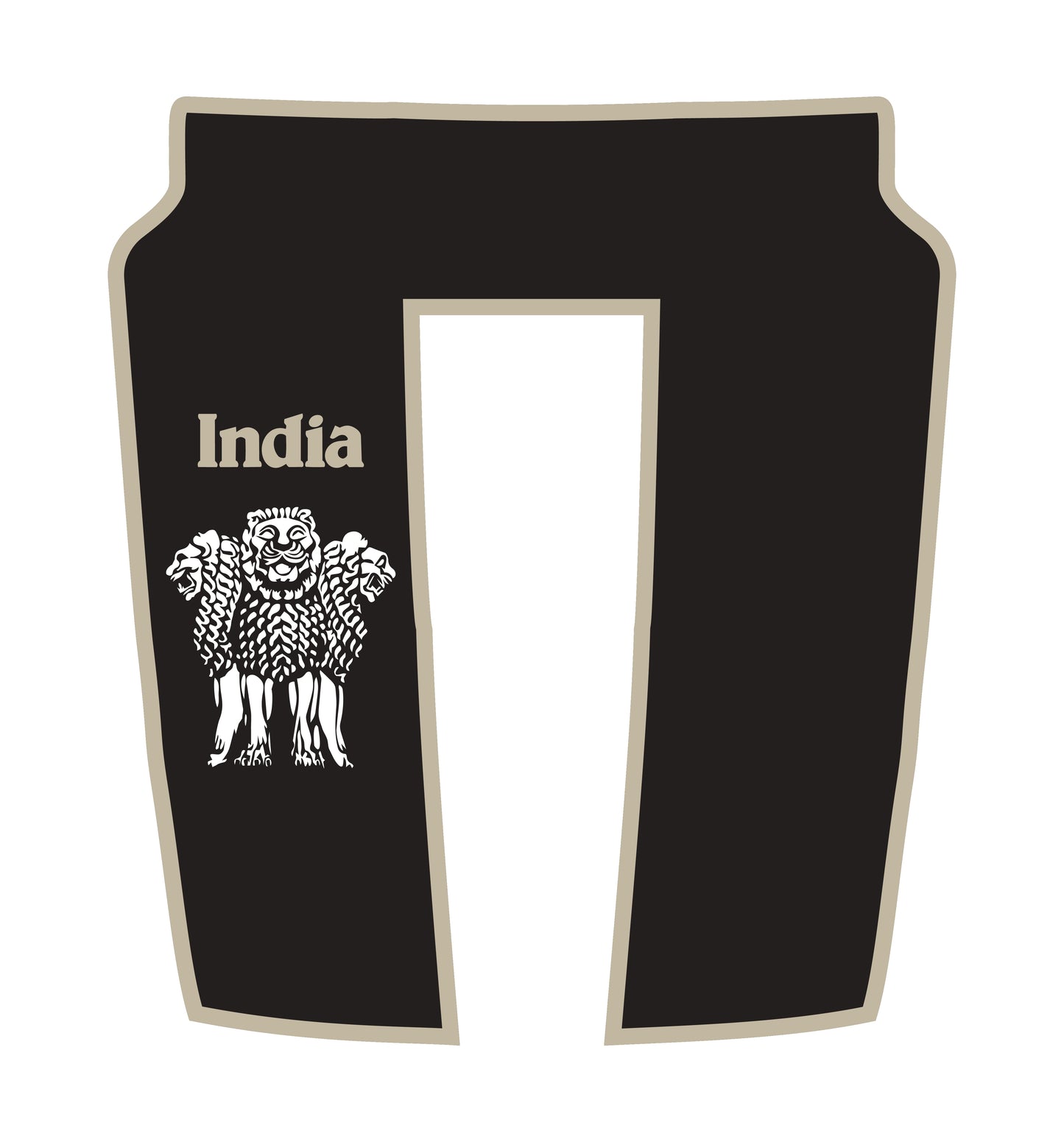 Performance Hood Panel Decal/Sticker - India - Cut - Border Graphic Kit - For Dodge RAM 1500 2019-2025 - Premium Vinyl